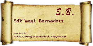 Sümegi Bernadett névjegykártya