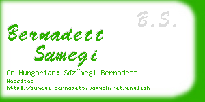 bernadett sumegi business card